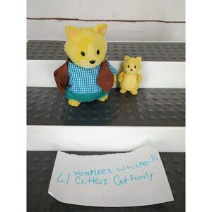 Li'l Woodzeez Whiskerelli Cat Family‎ Set Baby kitten  and Father daddy dad